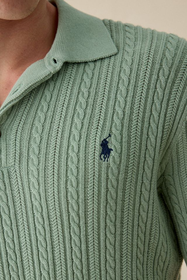 Polo Ralph Lauren Featherweight Cable Knit 3-Button Placket Polo Sweater #2