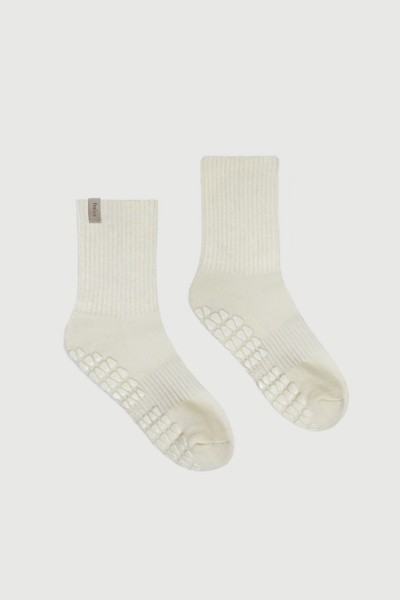 Fraise Vanille Classic Crew Grip Socks In Gray