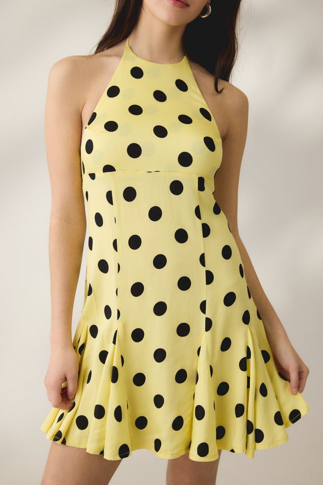 Kimchi Blue Short Story High Neck Halter Mini Dress #3