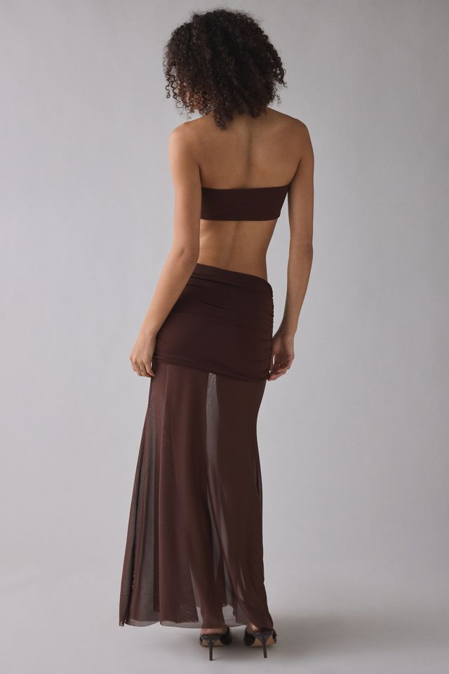 UO You're Golden Sheer Illusion Skirt 2-Piece Set #2