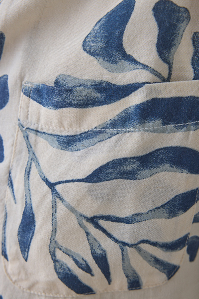 BDG Patterned Baggy Short Sleeve Shirt