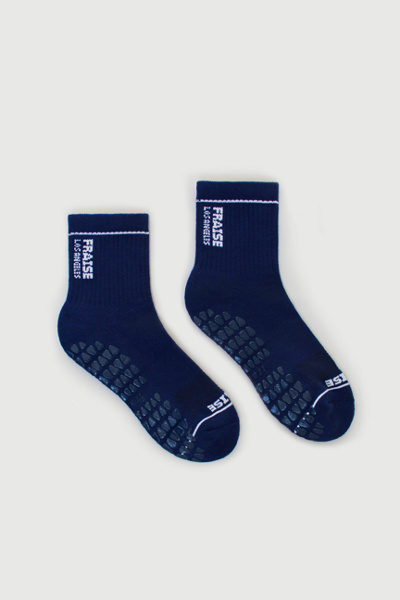 Fraise Men's Varsity Sport Grip Sock In Navy, Men's At Urban Outfitters In Blue