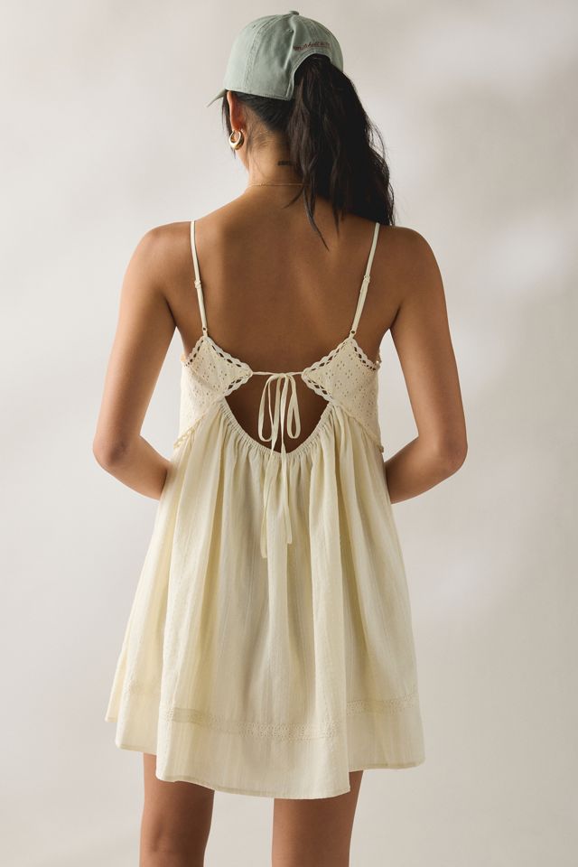 Kimchi Blue Lucky In Lace Tie-Back Babydoll Mini Dress #1