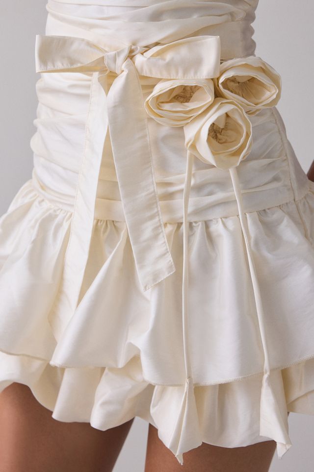 Zemeta Butter Rose Pick Drop Waist Strapless Mini Dress #2