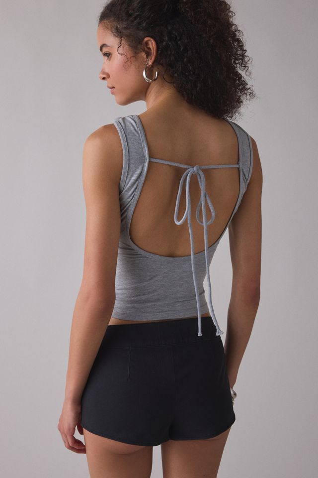 Zemeta Whisper Grey Grommet Detail Tank Top #2
