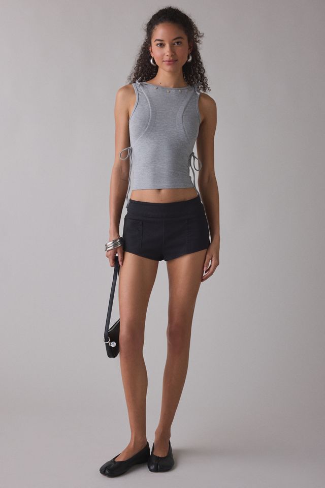 Zemeta Whisper Grey Grommet Detail Tank Top #3