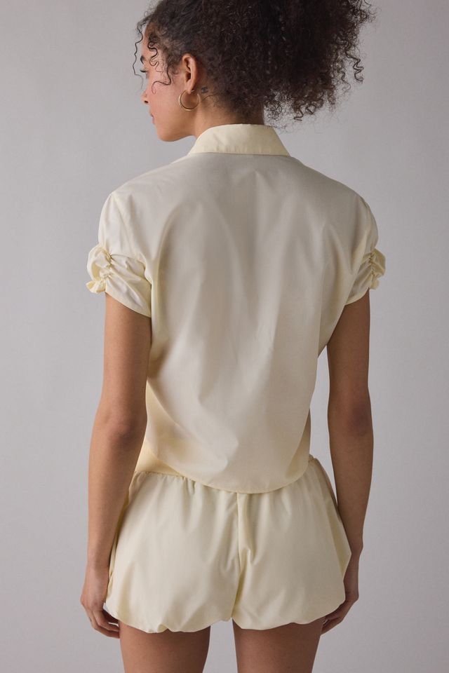 Chemise boutonnée Zemeta Honey à manches courtes froncées #1