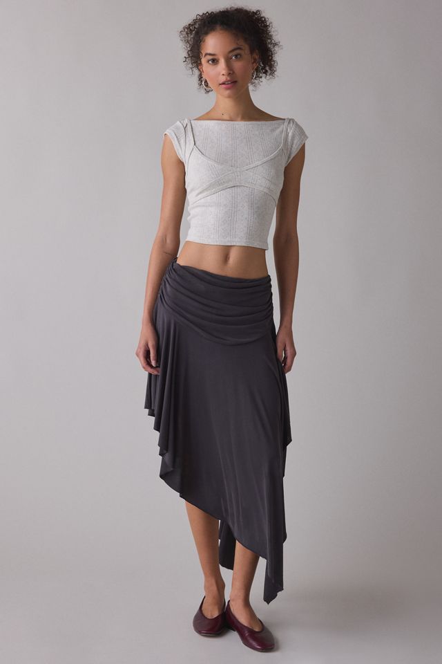 Zemeta Dusty Pointelle Layered Crop Top #3