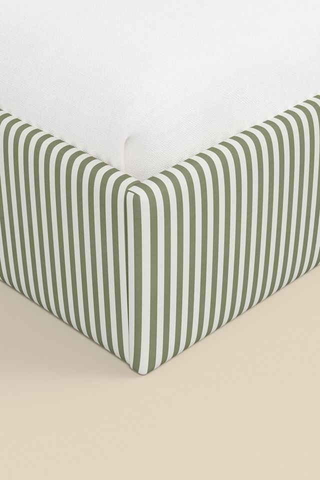 Beau Square Striped Upholstered Platform Bed #1