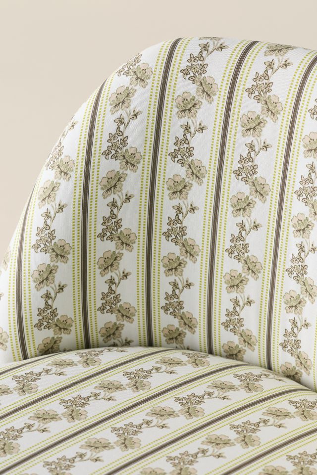 Rosie Striped Upholstered Swivel Vanity Chair #4