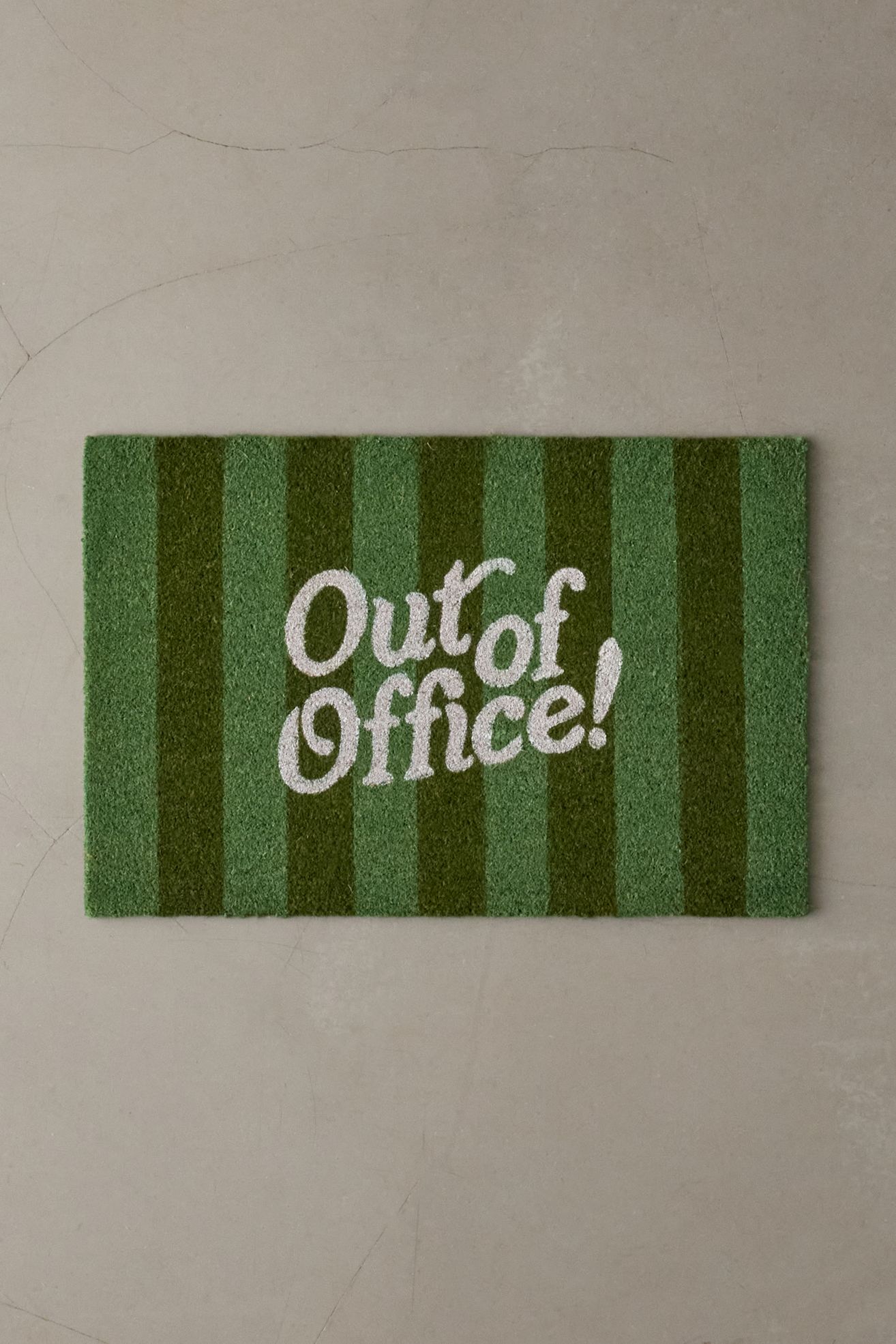 Out Of Office Printed Coir Doormat - Green, 20X30