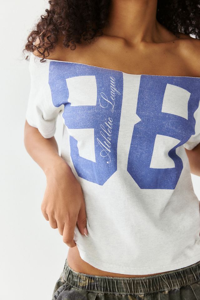 BDG 98 Varsity Graphic Oversized Off-The-Shoulder Tee #2