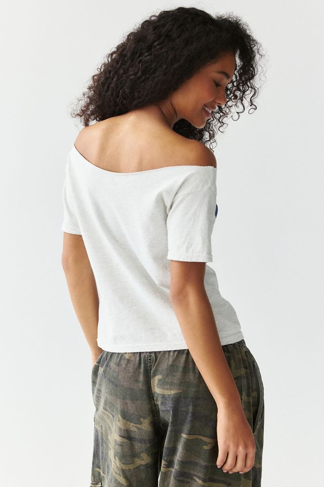 BDG 98 Varsity Graphic Oversized Off-The-Shoulder Tee #3