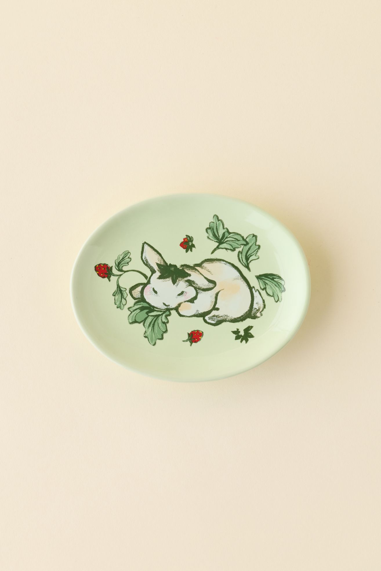 Strawberry Bunny Ceramic Soap Dish - Strawberry Bunny, ONE SIZE