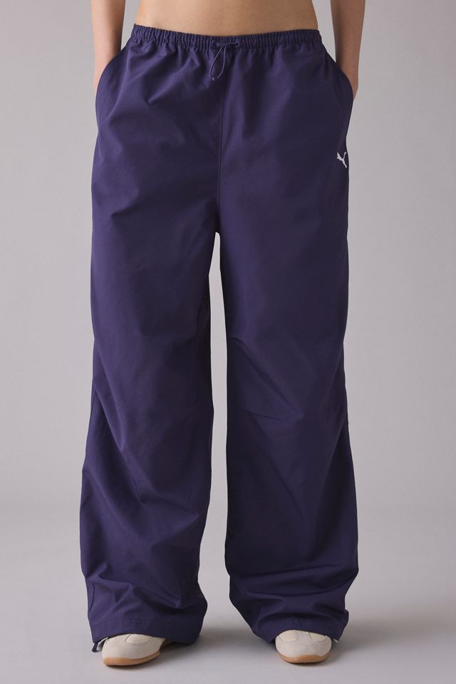 Puma Wardrobe Essentials Deep Plum Woven Balloon Pants #1