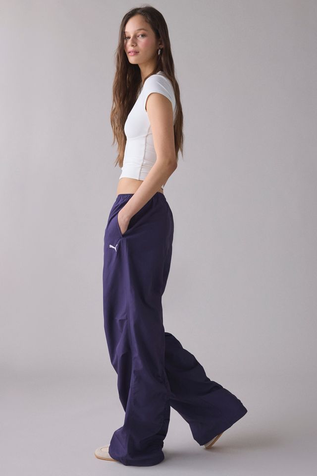 Puma Wardrobe Essentials Deep Plum Woven Balloon Pants #3