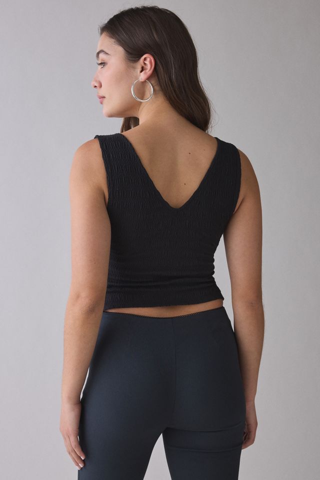 UO Alanis Ruched Plunging V-Neck Tank Top #1