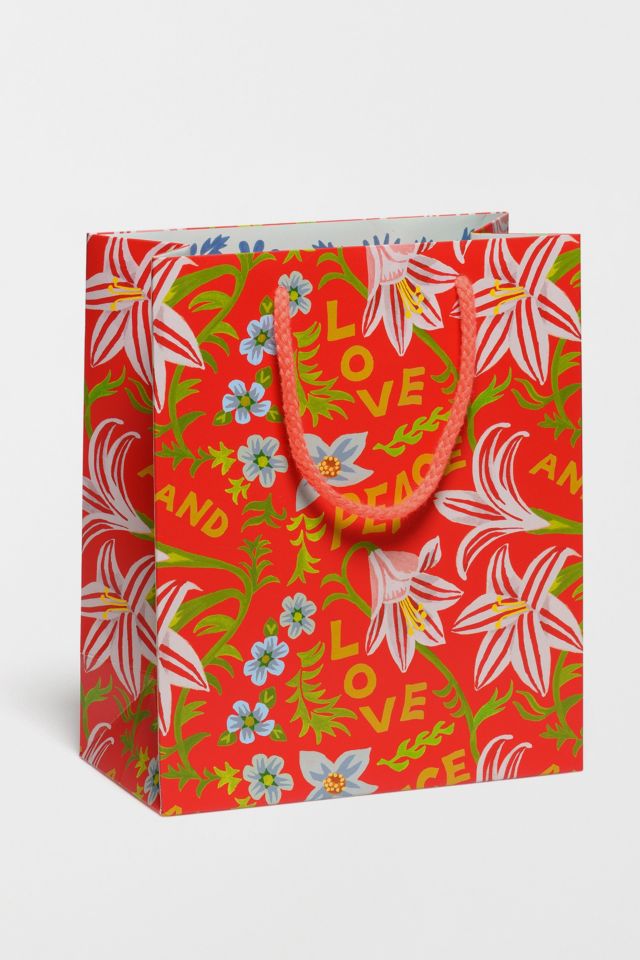 Red Cap Peace and Love Amaryllis Gift Bag #1