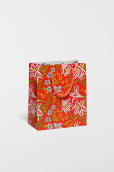 Red Cap Peace and Love Amaryllis Gift Bag