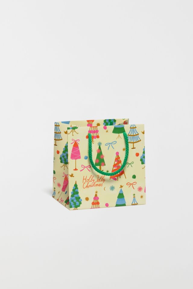 Red Cap Holly Jolly Trees Gift Bag #2