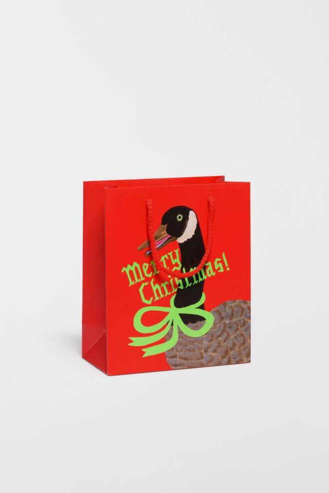 Red Cap Christmas Goose Gift Bag #2