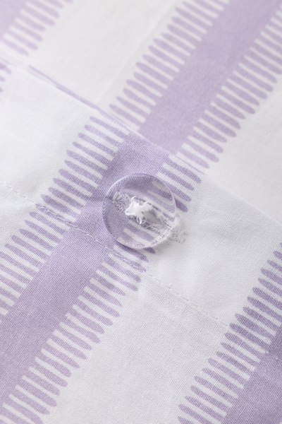 Feathered Striped Brushed Cotton Duvet Cover Set