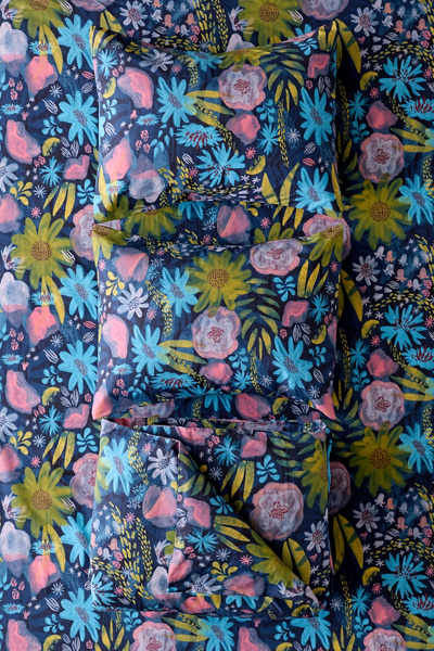 Twilight Flora Brushed Cotton Duvet Cover Set