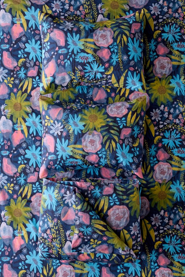 Twilight Flora Brushed Cotton Duvet Cover Set #4