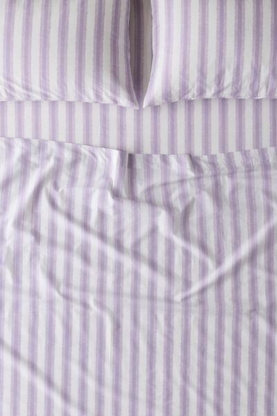 Feathered Stripe Brushed Cotton Sheet Set