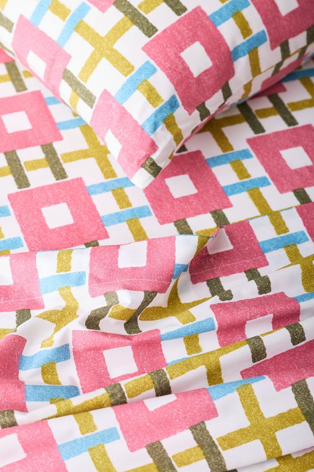 Playful Patchwork Brushed Cotton Sheet Set #1
