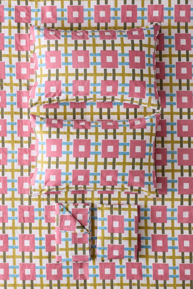 Playful Patchwork Brushed Cotton Sheet Set #2