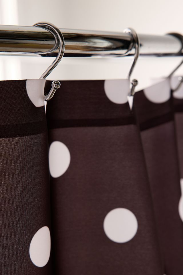 Classic Polka Dot Patterned Shower Curtain #2