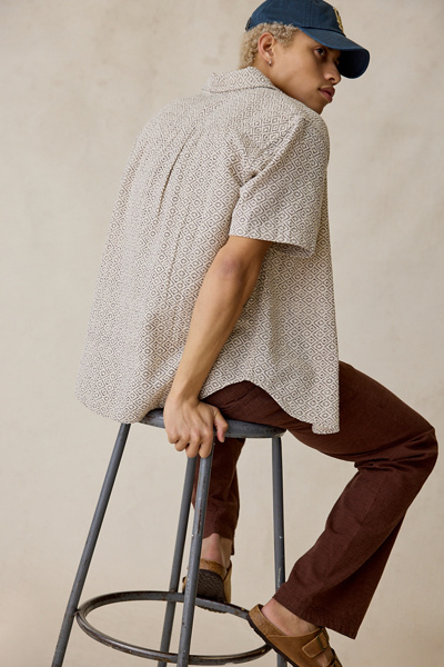 BDG Patterned Baggy Short Sleeve Shirt