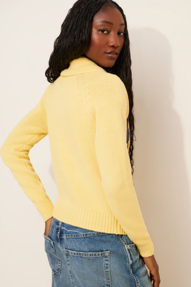 BDG Scottie Varsity Graphic Knit Zip-Up Collared Cardigan #1