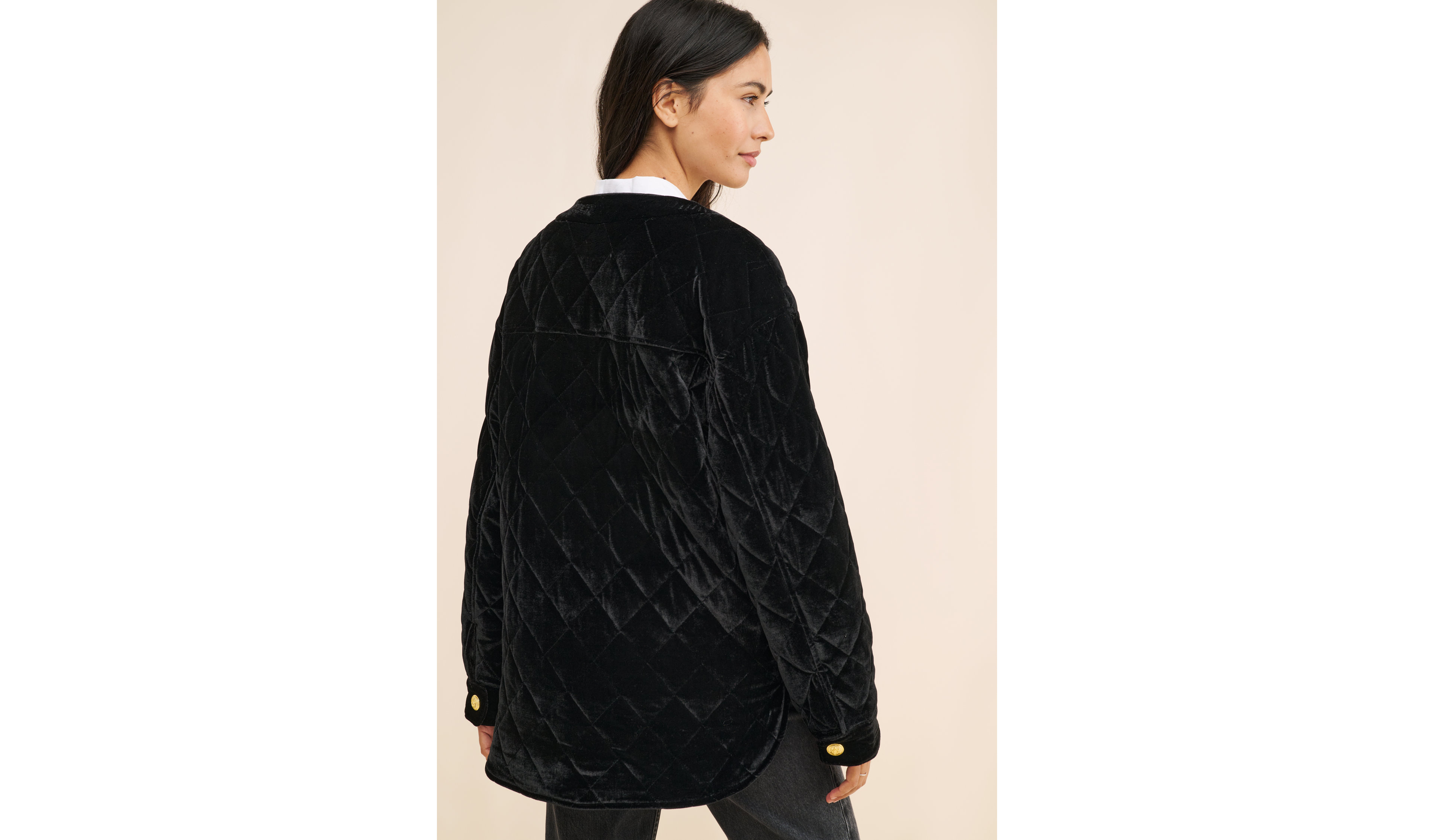 Endless Rose Oversized Quilted Velvet Jacket