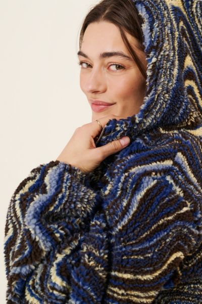 Daisy Street Borg Marble Fleece Jacket