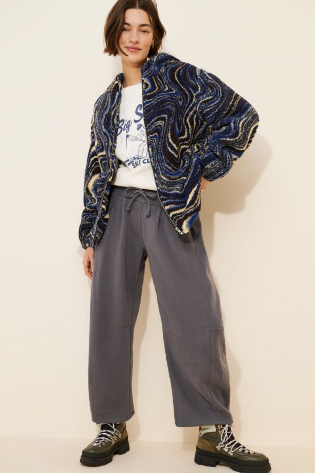 Daisy Street Borg Marble Fleece Jacket #3