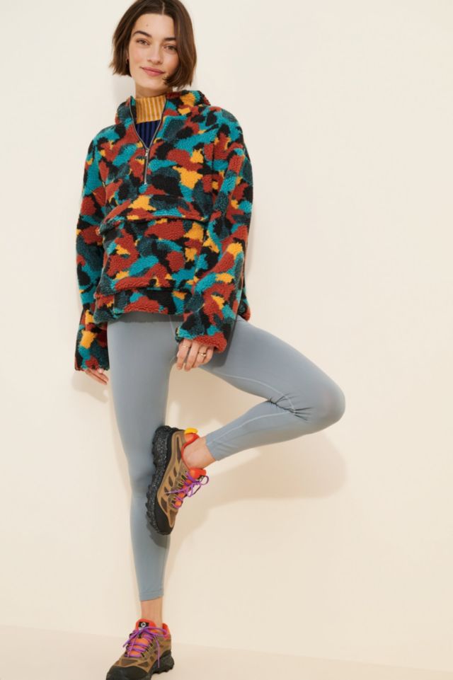 Daisy Street Printed Borg Pull On Over Fleece Jacket #3