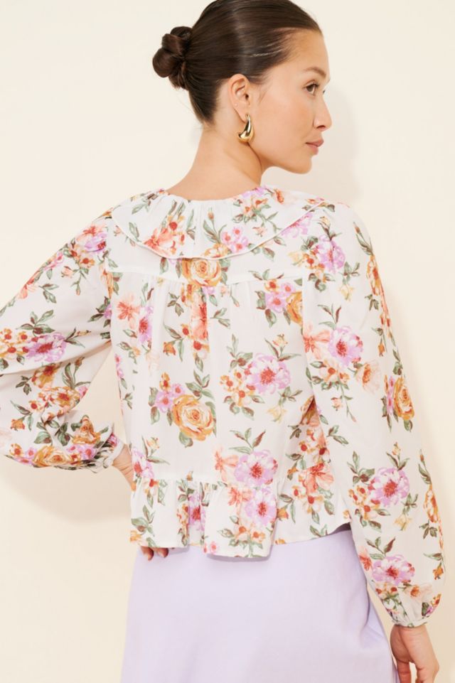 Dizzy Lizzy Floral Ruffle Detail Top #1