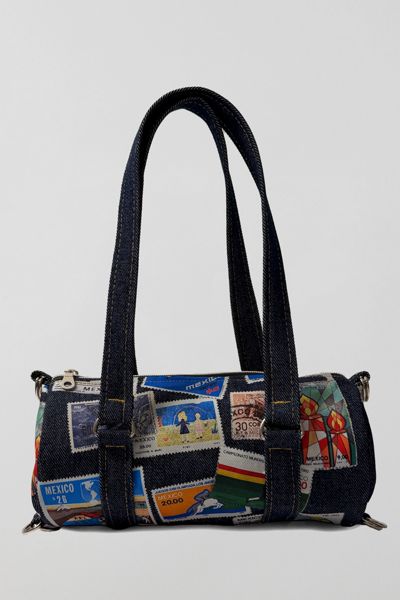 Bournestar Vintage Postage Denim Mini Duffle Bag