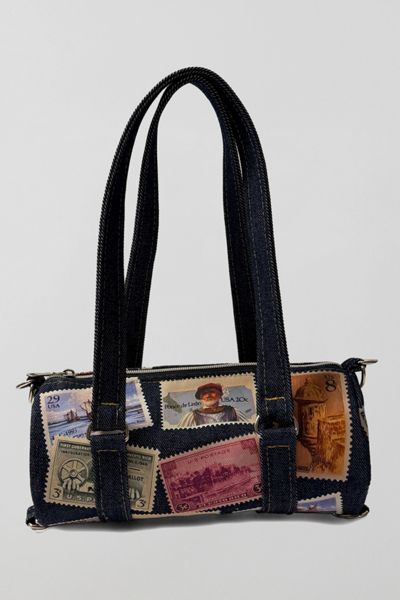 Bournestar Vintage Postage Denim Mini Duffle Bag