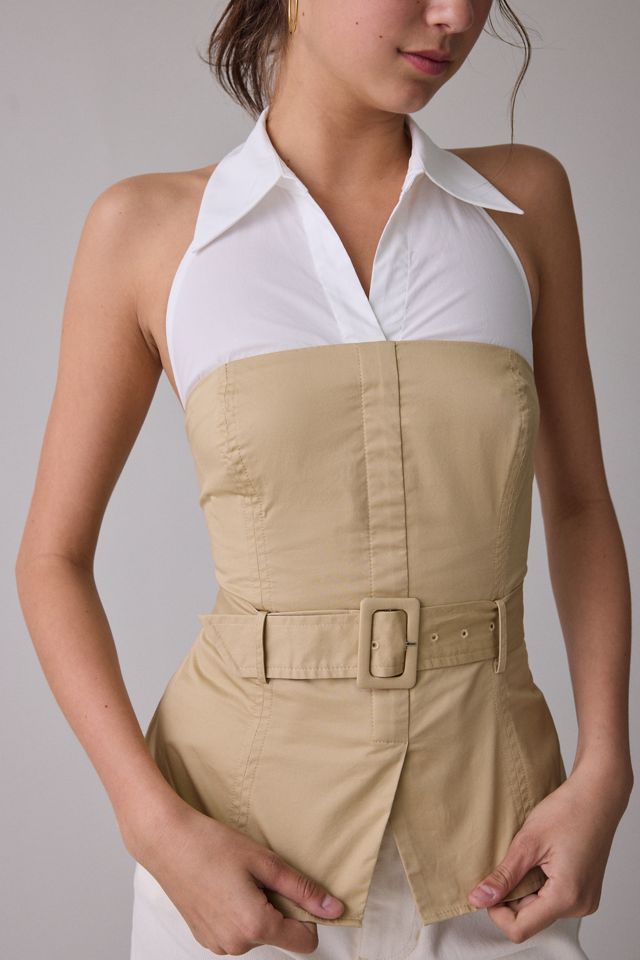 ASTR The Label Aleda Layered Halter Neck Top #1