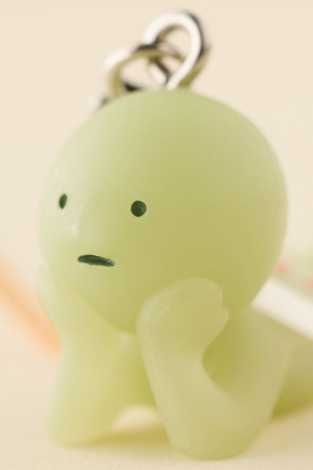 Porte-clés mousqueton aveugle de la boîte à accessoires de sangle Smiski® qui brille dans le noir #3