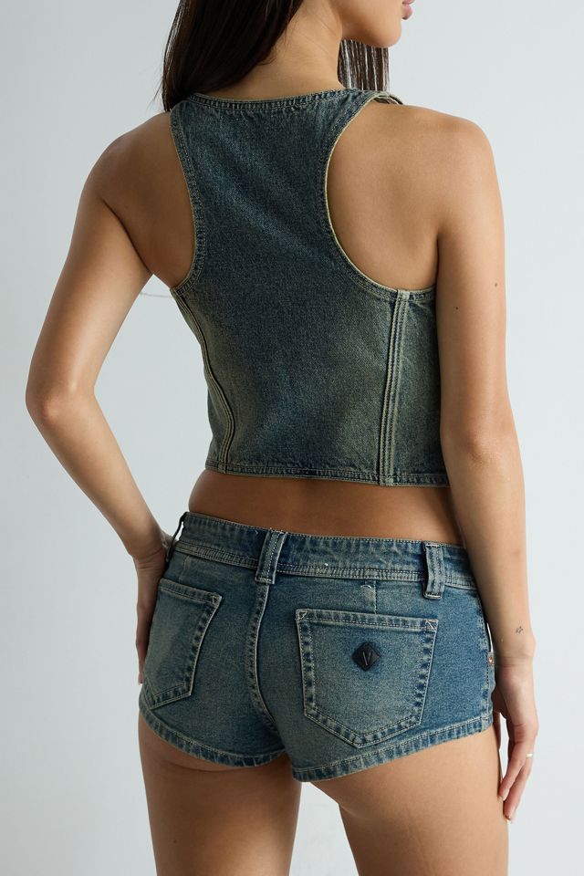 Abrand Addison Racer Zahli Denim Corset Top #1
