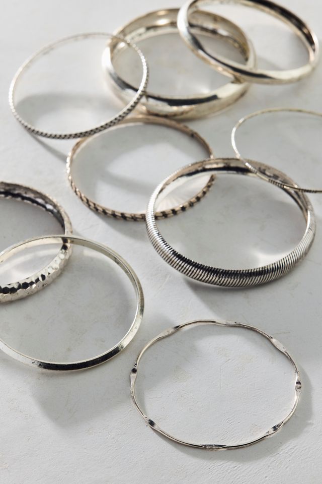 Lunar Layers Eclectic Bangle Bracelets Set #1