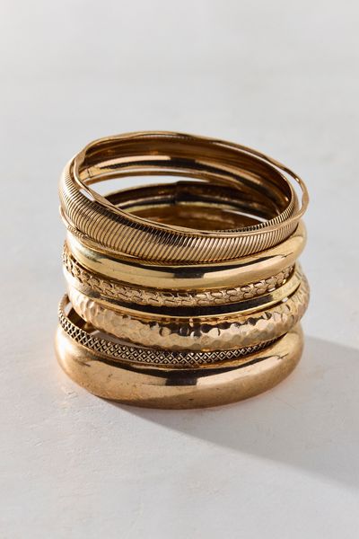 Lunar Layers Eclectic Bangle Bracelets Set