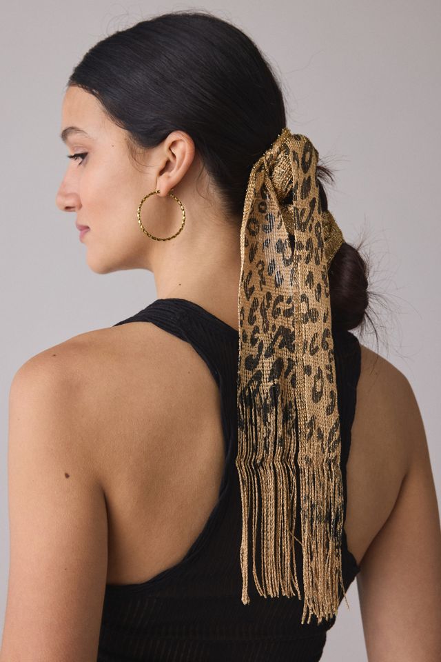 Shimmer Pattern Skinny Wrap Scarf #1