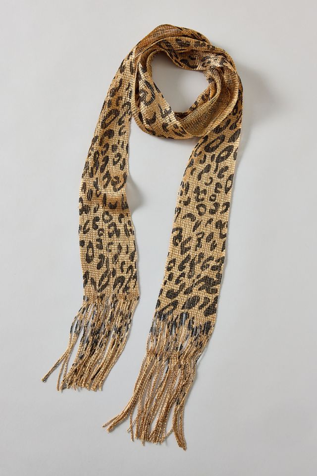 Shimmer Pattern Skinny Wrap Scarf #3