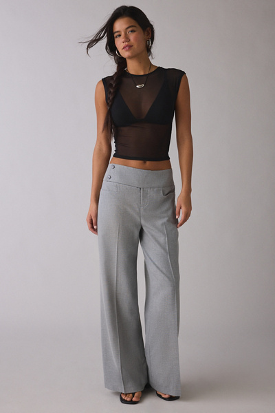 UO Marley Slouch Low-Rise Wide Leg Trouser Pants