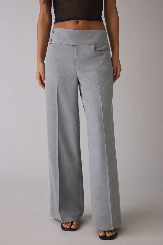 Pantalon UO Marley à jambe large et taille basse décontractée #1